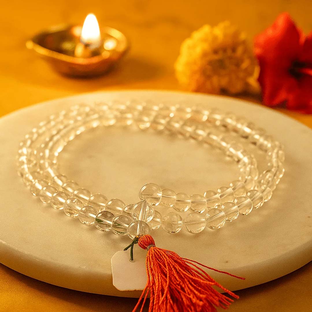 Clear Quartz Mala