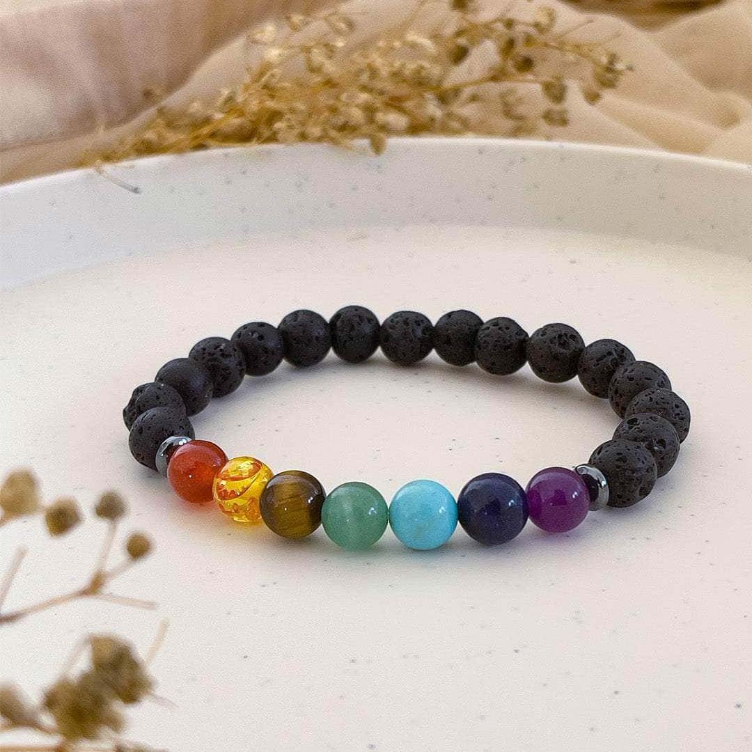Lava 7 Chakra Bracelet